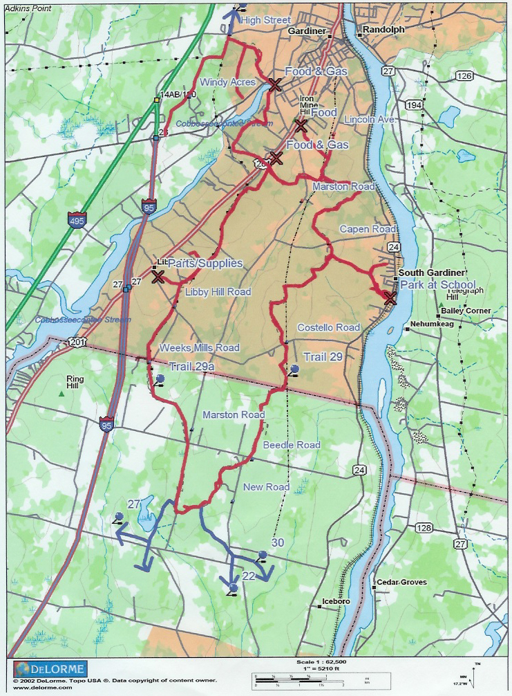 Gardiner Ridge Riders Trail Map